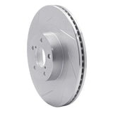 Dynamic Friction 2004-2022 Toyota 86 Front Left Slotted Silver Brake Rotor by Dynamic Friction Company 611-13034L