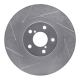Dynamic Friction 2004-2022 Toyota 86 Front Left Slotted Silver Brake Rotor by Dynamic Friction Company 611-13034L