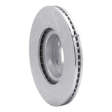 Dynamic Friction 2004-2022 Toyota 86 Front Left Slotted Silver Brake Rotor by Dynamic Friction Company 611-13034L