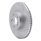Dynamic Friction 2004-2022 Toyota 86 Front Right Slotted Silver Brake Rotor by Dynamic Friction Company 611-13034R