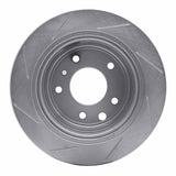Dynamic Friction 1990-1995 Jaguar Vanden Plas Rear Right Slotted Silver Brake Rotor by Dynamic Friction Company 611-20007R