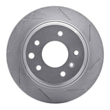 Dynamic Friction 1990-1995 Jaguar Vanden Plas Rear Right Slotted Silver Brake Rotor by Dynamic Friction Company 611-20007R