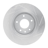 Dynamic Friction 1995-2006 Jaguar Vanden Plas Rear Left Slotted Silver Brake Rotor by Dynamic Friction Company 611-20009L