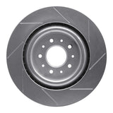 Dynamic Friction 2000-2006 Jaguar XJR Front Left Slotted Silver Brake Rotor by Dynamic Friction Company 611-20016L