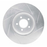 Dynamic Friction 2006-2010 Jaguar S-Type Front Left Slotted Silver Brake Rotor by Dynamic Friction Company 611-20019L