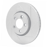 Dynamic Friction 2006-2008 Jaguar S-Type Front Right Slotted Silver Brake Rotor by Dynamic Friction Company 611-20025R