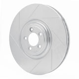 Dynamic Friction 2010-2021 Jaguar F-Type Front Left Slotted Silver Brake Rotor by Dynamic Friction Company 611-20026L