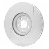 Dynamic Friction 2010-2021 Jaguar F-Type Front Left Slotted Silver Brake Rotor by Dynamic Friction Company 611-20026L