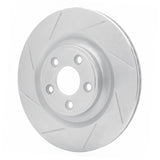 Dynamic Friction 2014-2021 Jaguar F-Type Rear Left Slotted Silver Brake Rotor by Dynamic Friction Company 611-20028L