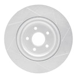 Dynamic Friction 2014-2021 Jaguar F-Type Rear Left Slotted Silver Brake Rotor by Dynamic Friction Company 611-20028L