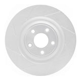 Dynamic Friction 2014-2021 Jaguar F-Type Rear Left Slotted Silver Brake Rotor by Dynamic Friction Company 611-20028L