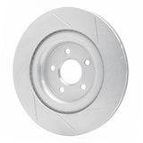 Dynamic Friction 2014-2021 Jaguar F-Type Rear Left Slotted Silver Brake Rotor by Dynamic Friction Company 611-20028L