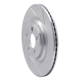 Dynamic Friction 2014-2021 Jaguar F-Type Rear Right Slotted Silver Brake Rotor by Dynamic Friction Company 611-20028R
