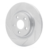 Dynamic Friction 2006-2008 Jaguar S-Type Rear Left Slotted Silver Brake Rotor by Dynamic Friction Company 611-20029L