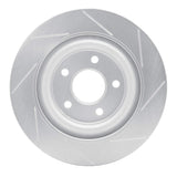 Dynamic Friction 2006-2008 Jaguar S-Type Rear Left Slotted Silver Brake Rotor by Dynamic Friction Company 611-20029L