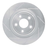 Dynamic Friction 2006-2008 Jaguar S-Type Rear Left Slotted Silver Brake Rotor by Dynamic Friction Company 611-20029L