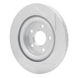 Dynamic Friction 2006-2008 Jaguar S-Type Rear Left Slotted Silver Brake Rotor by Dynamic Friction Company 611-20029L