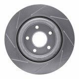 Dynamic Friction 2006-2008 Jaguar S-Type Rear Right Slotted Silver Brake Rotor by Dynamic Friction Company 611-20029R