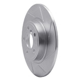 Dynamic Friction 2017-2019 Jaguar XE Rear Right Slotted Silver Brake Rotor by Dynamic Friction Company 611-20037R