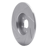 Dynamic Friction 2017-2019 Jaguar XE Rear Right Slotted Silver Brake Rotor by Dynamic Friction Company 611-20037R