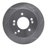 Dynamic Friction 2007-2012 Kia Rondo Rear Right Slotted Silver Brake Rotor by Dynamic Friction Company 611-21010R