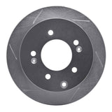 Dynamic Friction 2010-2013 Kia Forte Rear Left Slotted Silver Brake Rotor by Dynamic Friction Company 611-21013L