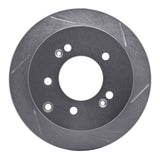 Dynamic Friction 2010-2013 Kia Forte Rear Right Slotted Silver Brake Rotor by Dynamic Friction Company 611-21013R