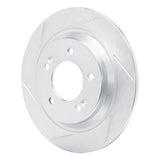 Dynamic Friction 2013-2022 Hyundai Azera Rear Left Slotted Silver Brake Rotor by Dynamic Friction Company 611-21014L