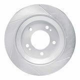Dynamic Friction 2013-2022 Hyundai Azera Rear Left Slotted Silver Brake Rotor by Dynamic Friction Company 611-21014L