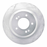 Dynamic Friction 2013-2022 Hyundai Azera Rear Left Slotted Silver Brake Rotor by Dynamic Friction Company 611-21014L
