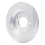 Dynamic Friction 2013-2022 Hyundai Azera Rear Left Slotted Silver Brake Rotor by Dynamic Friction Company 611-21014L