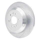 Dynamic Friction 2009-2010 Kia Borrego Rear Left Slotted Silver Brake Rotor by Dynamic Friction Company 611-21027L