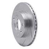 Dynamic Friction 1983-1985 Renault Fuego Front Left Slotted Silver Brake Rotor by Dynamic Friction Company 611-23002L