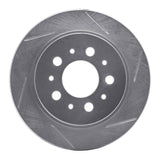 Dynamic Friction 1988-1994 Volvo 740/745/760/780 Rear Right Slotted Silver Brake Rotor by Dynamic Friction Company 611-27014R