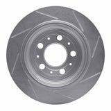 Dynamic Friction 1999-2009 Volvo S60/S80/V70/XC70 Rear Left Slotted Silver Brake Rotor by Dynamic Friction Company 611-27024L