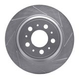 Dynamic Friction 1999-2009 Volvo S60/S80/V70/XC70 Rear Right Slotted Silver Brake Rotor by Dynamic Friction Company 611-27024R