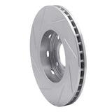 Dynamic Friction 2000-2004 Volvo S40/V40 Front Right Slotted Silver Brake Rotor by Dynamic Friction Company 611-27026R