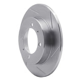 Dynamic Friction 2000-2007 Volvo S40 Rear Right Slotted Silver Brake Rotor by Dynamic Friction Company 611-27027R