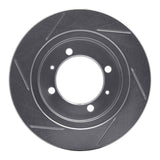 Dynamic Friction 2000-2007 Volvo S40 Rear Right Slotted Silver Brake Rotor by Dynamic Friction Company 611-27027R