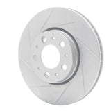 Dynamic Friction 1999-2009 Volvo S60/S80/V70/XC70 Front Left Slotted Silver Brake Rotor by Dynamic Friction Company 611-27028L
