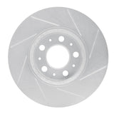 Dynamic Friction 1999-2009 Volvo S60/S80/V70/XC70 Front Left Slotted Silver Brake Rotor by Dynamic Friction Company 611-27028L