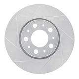Dynamic Friction 1999-2009 Volvo S60/S80/V70/XC70 Front Left Slotted Silver Brake Rotor by Dynamic Friction Company 611-27028L