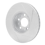 Dynamic Friction 1999-2009 Volvo S60/S80/V70/XC70 Front Left Slotted Silver Brake Rotor by Dynamic Friction Company 611-27028L