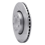 Dynamic Friction 1999-2009 Volvo S60/S80/V70/XC70 Front Right Slotted Silver Brake Rotor by Dynamic Friction Company 611-27028R