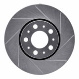 Dynamic Friction 1999-2009 Volvo S60/S80/V70/XC70 Front Right Slotted Silver Brake Rotor by Dynamic Friction Company 611-27028R