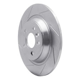 Dynamic Friction 2007-2018 Volvo S60/S60 Cross Country Rear Left Slotted Silver Brake Rotor by Dynamic Friction Company 611-27035L