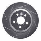 Dynamic Friction 2007-2018 Volvo S60/S60 Cross Country Rear Left Slotted Silver Brake Rotor by Dynamic Friction Company 611-27035L