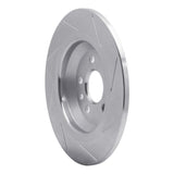 Dynamic Friction 2007-2018 Volvo S60/S60 Cross Country Rear Left Slotted Silver Brake Rotor by Dynamic Friction Company 611-27035L