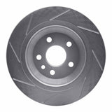 Dynamic Friction 2007-2018 Volvo S60/S60 Cross Country Rear Right Slotted Silver Brake Rotor by Dynamic Friction Company 611-27035R