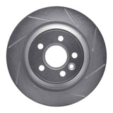 Dynamic Friction 2007-2018 Volvo S60/S60 Cross Country Rear Right Slotted Silver Brake Rotor by Dynamic Friction Company 611-27035R